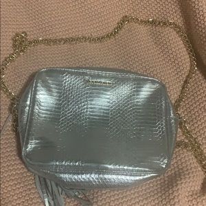 Victoria Secret Silver Crossbody with Gold Chain